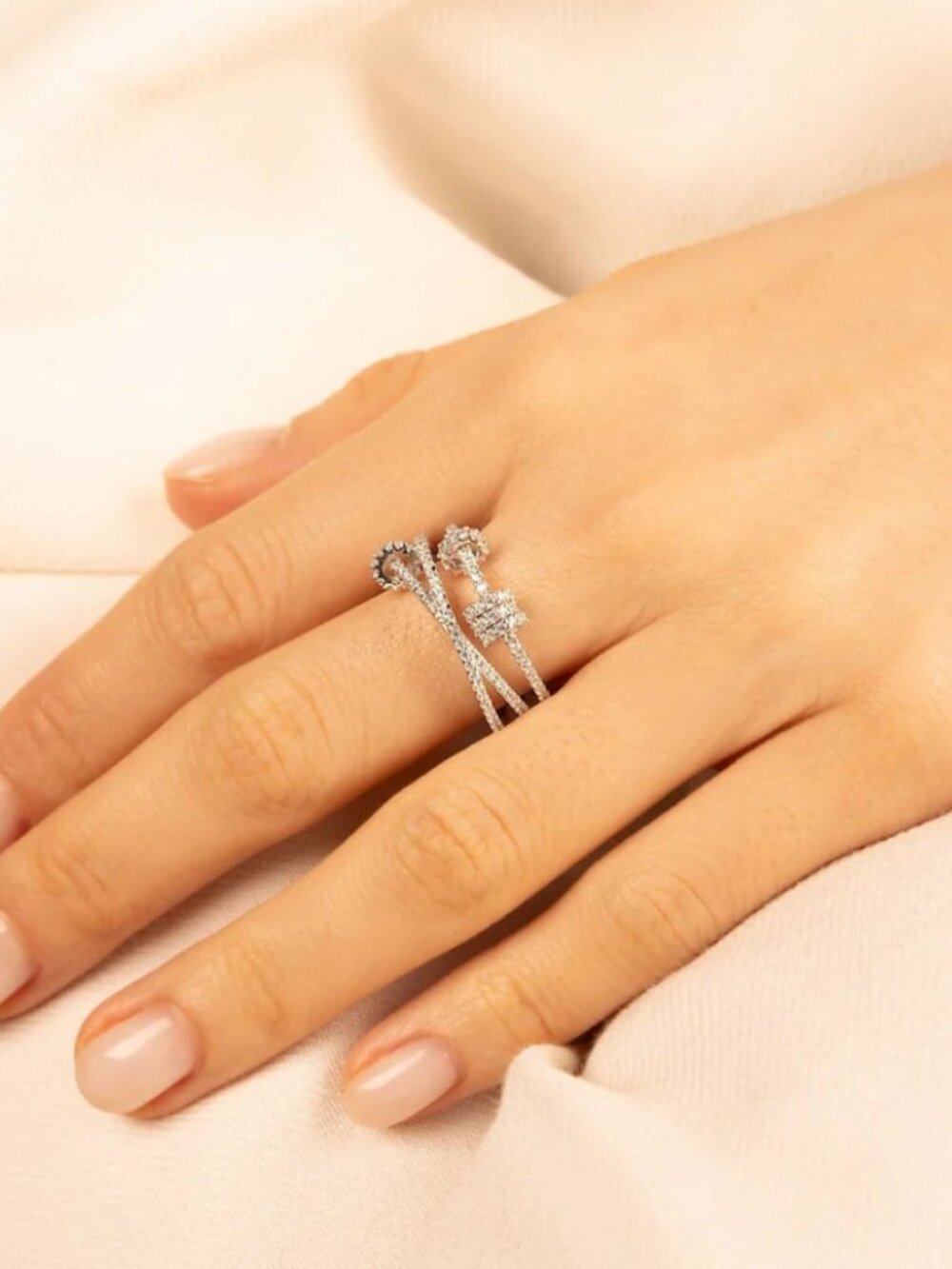 APM Monaco Triple Ring with Sliding Hoops